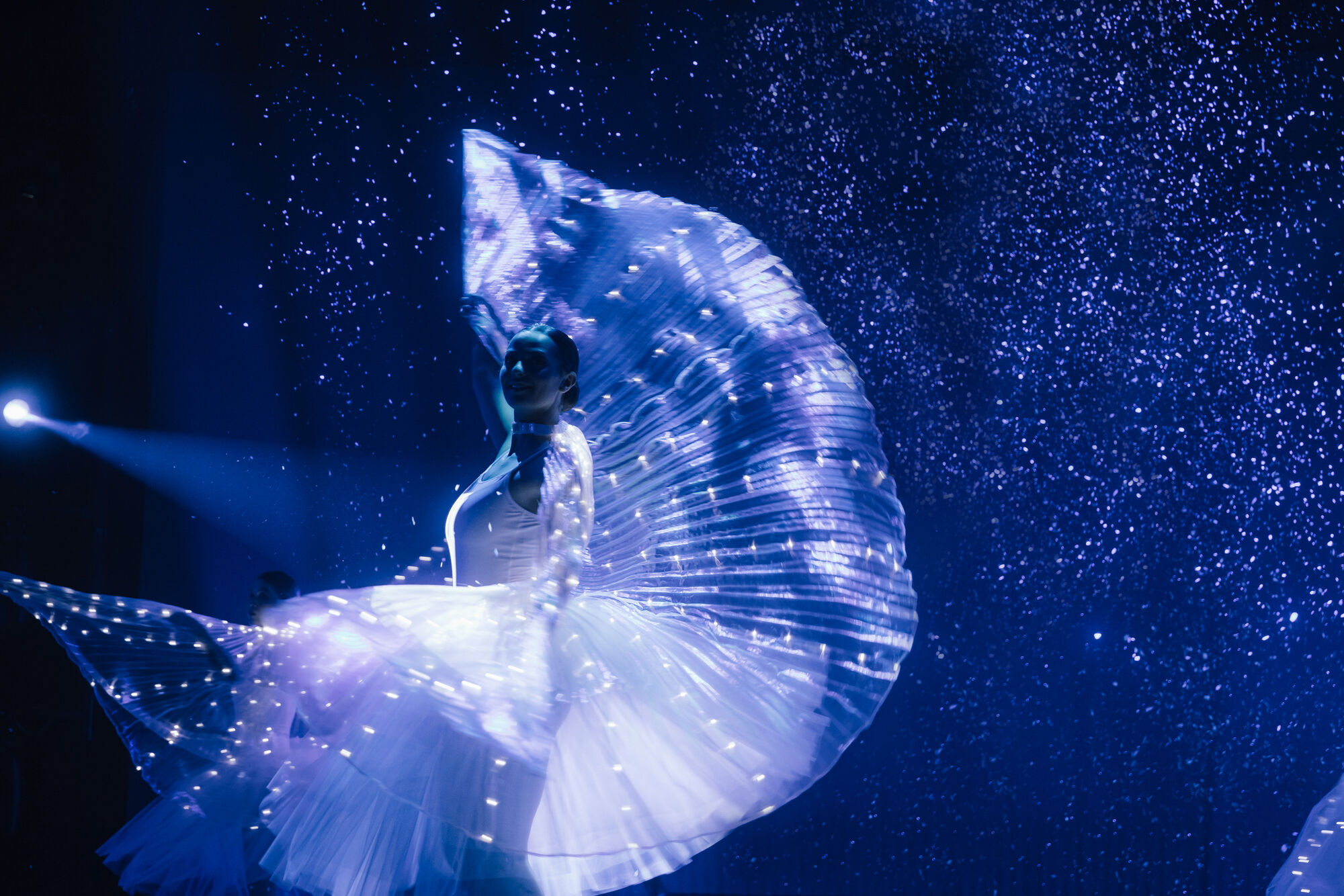 Danse lumineuse en scène